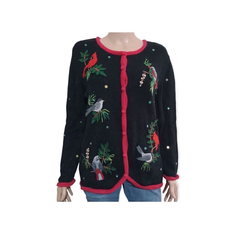 Vintage Hampshire Studios Ugly Christmas Sweater Cardigan